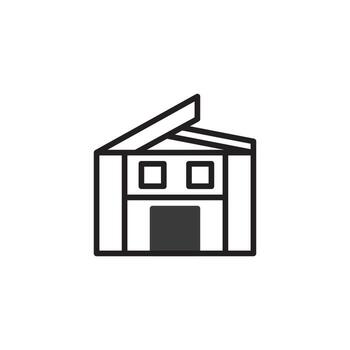 geométrico interpretación de arquitectónico formar ofrecimiento sencillo representación de un edificio vector