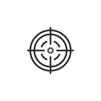 Precision aiming concept illustration with target visualization and tactical focus on centralized vector