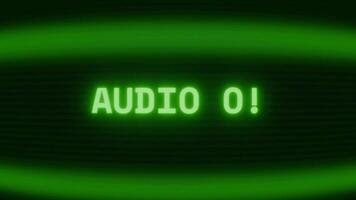vieux vert crt écran montrant texte l'audio sur apparaissant dans Aléatoire pépin et codage style video