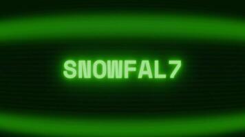 alt Grün Fernseher Bildschirm zeigen Text Schneefall erscheint im zufällig Panne und Codierung Stil video