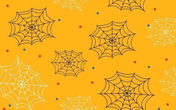 Simple Spider Web Pattern Design For Halloween Background vector