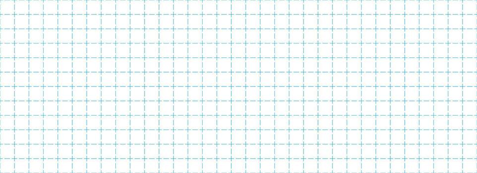 Planer page with dashed square grid. Seamless blue checkered paper pattern. Simple cross dash graph texture. Bullet journal notebook background. School math lined sheet wallpaper. vector