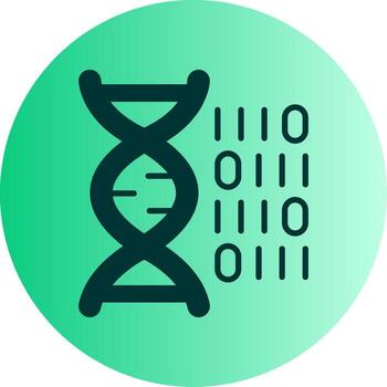 Genetic Code Structure Glyph Gradient Dual Tone Circle vector