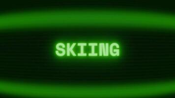 vecchio verde tv schermo mostrando testo sciare apparendo nel casuale problema tecnico e codifica stile video