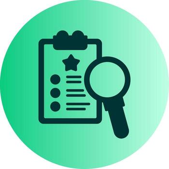 Quality Control Checklist Guide Glyph Gradient Dual Tone Circle vector