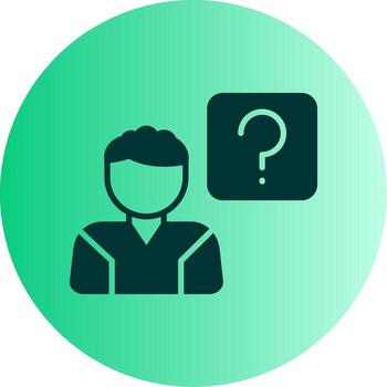 proyecto tarea dificultades glifo degradado doble tono circulo vector