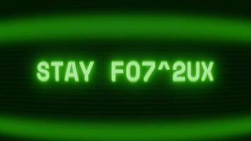 vecchio verde crt schermo mostrando testo restare focalizzata apparendo nel casuale problema tecnico e codifica stile video