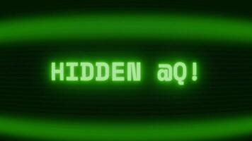velho verde crt tela mostrando texto escondido internet aparecendo dentro aleatória falha e codificação estilo video