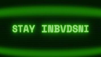 vecchio verde crt schermo mostrando testo restare ispirato apparendo nel casuale problema tecnico e codifica stile video