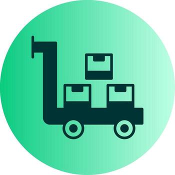 Batch Order Picking Process Glyph Gradient Dual Tone Circle vector