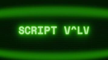 oud groen crt scherm tonen tekst script lezen verschijnen in willekeurig glitch en codering stijl video