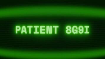 antiguo verde crt pantalla demostración texto paciente archivo apareciendo en aleatorio falla y codificación estilo video