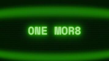 gammal grön crt skärm som visar text ett Mer visas i slumpmässig tekniskt fel och kodning stil video