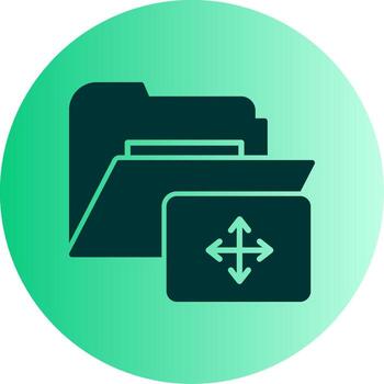 Drag and Drop Glyph Gradient Dual Tone Circle vector