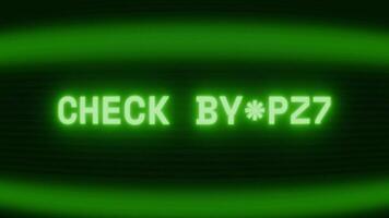 velho verde crt tela mostrando texto Verifica pulo aparecendo dentro aleatória falha e codificação estilo video