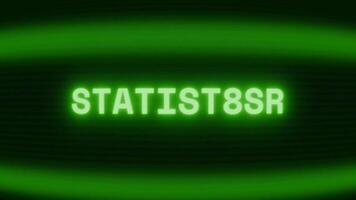 gammal grön crt skärm som visar text statistik visas i slumpmässig tekniskt fel och kodning stil video