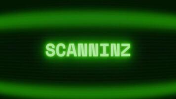 alt Grün crt Bildschirm zeigen Text Scannen erscheint im zufällig Panne und Codierung Stil video