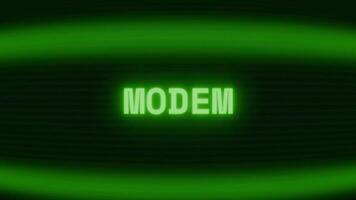 antiguo verde crt pantalla demostración texto módem apareciendo en aleatorio falla y codificación estilo video