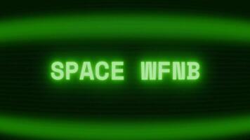 velho verde televisão tela mostrando texto espaço andar aparecendo dentro aleatória falha e codificação estilo video