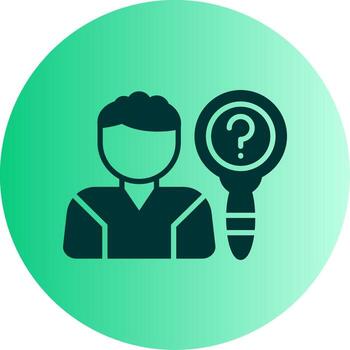 repetido tarea dificultades glifo degradado doble tono circulo vector