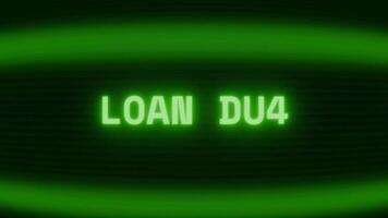 gammal grön TV skärm som visar text lån på grund av visas i slumpmässig tekniskt fel och kodning stil video