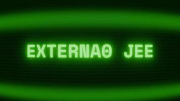 gammal grön crt skärm som visar text extern hdd visas i slumpmässig tekniskt fel och kodning stil video