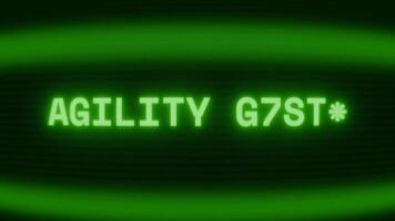 gammal grön crt skärm som visar text rörlighet borra visas i slumpmässig tekniskt fel och kodning stil video