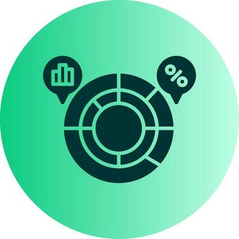 Circular Data Graph Glyph Gradient Dual Tone Circle vector