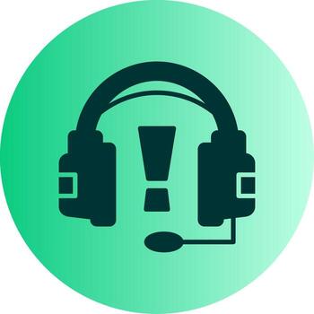 Information Error Alert Glyph Gradient Dual Tone Circle vector