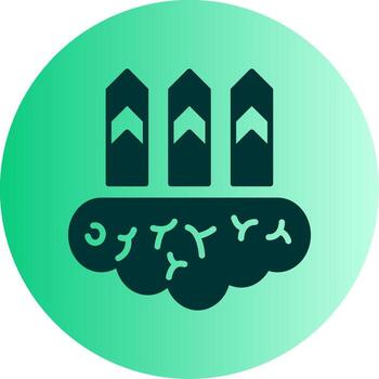 Personal Core Value Glyph Gradient Dual Tone Circle vector