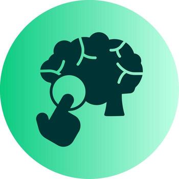 Neurological Trigger Point Glyph Gradient Dual Tone Circle vector