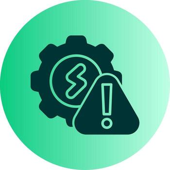 Electrical Troubleshooting Process Glyph Gradient Dual Tone Circle vector