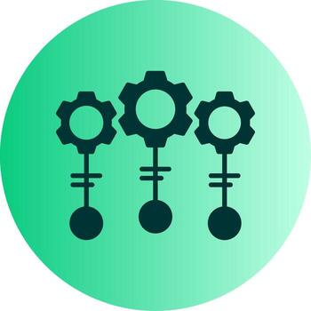 Chart Configuration Settings Glyph Gradient Dual Tone Circle vector