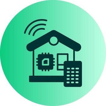 alto velocidad procesador glifo degradado doble tono circulo vector