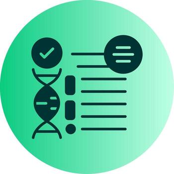 DNA Testing Procedure Glyph Gradient Dual Tone Circle vector