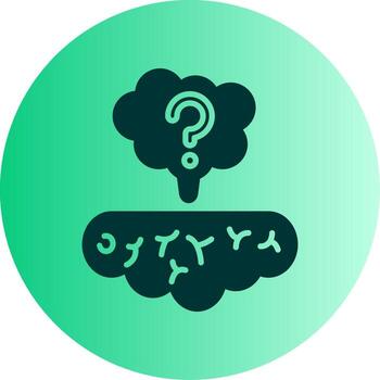 curioso abierto pregunta glifo degradado doble tono circulo vector