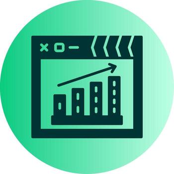 Project Progress Status Glyph Gradient Dual Tone Circle vector