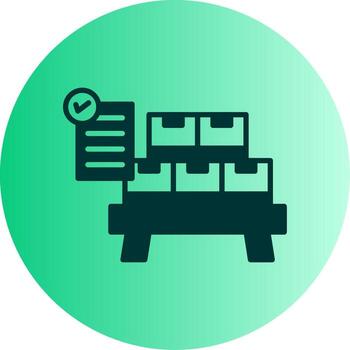 Centralized Inventory Data Record Glyph Gradient Dual Tone Circle vector