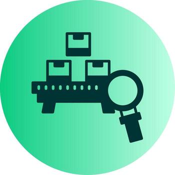 Efficient Material Management Process Glyph Gradient Dual Tone Circle vector