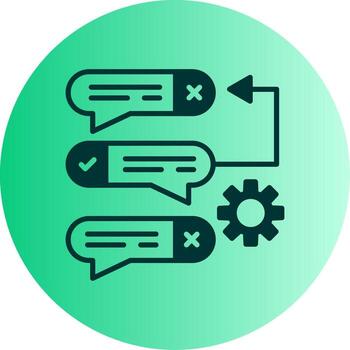 Task Backlog List Glyph Gradient Dual Tone Circle vector