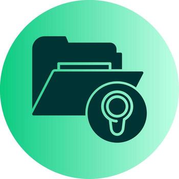 ubicación datos carpeta glifo degradado doble tono circulo vector