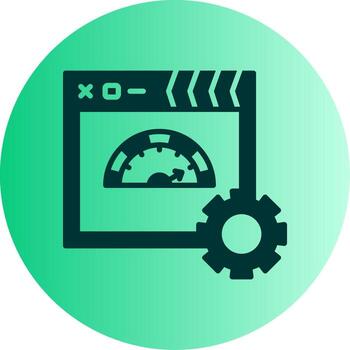 Performance Statistics Report Glyph Gradient Dual Tone Circle vector