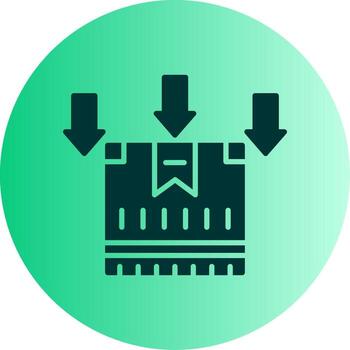 Secure Packing Process System Glyph Gradient Dual Tone Circle vector