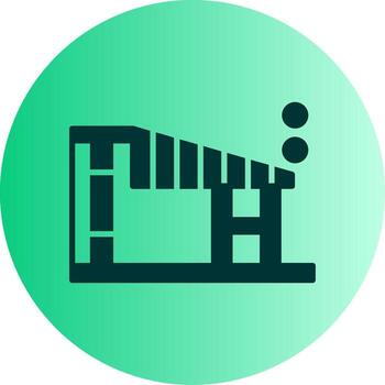 Adjustable Dock Leveler Ramp Glyph Gradient Dual Tone Circle vector