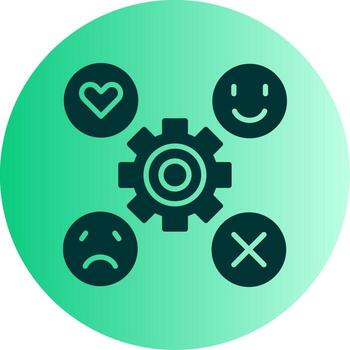 Technical Specification Checklist Icon Glyph Gradient Dual Tone Circle vector