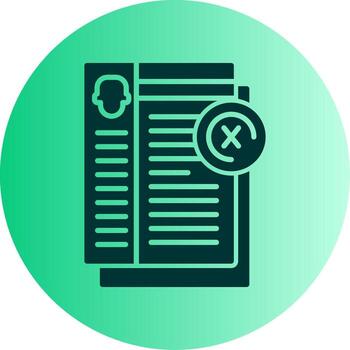 Training Completion Certificate Glyph Gradient Dual Tone Circle vector