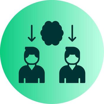 Sensory Processing System Icon Glyph Gradient Dual Tone Circle vector