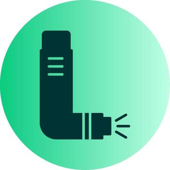 Asthma Inhaler Device Glyph Gradient Dual Tone Circle vector