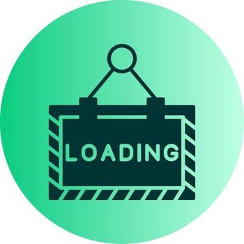 cargando página animación glifo degradado doble tono circulo vector