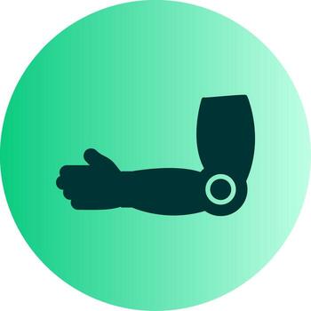 Bionic Prosthetic Arm Glyph Gradient Dual Tone Circle vector